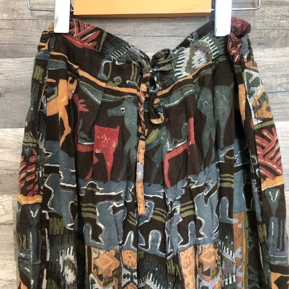 Vintage 80s Le Château Southwestern Aztec Coord Set Vest and Pants Small - Picture 12 of 16